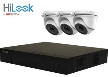 HiLook by Hikvision 4 Mega Pixel 4Ch Kit with 3 x 20m IR Mini Dome Cameras