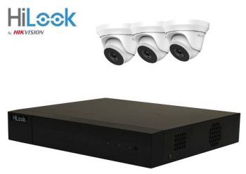 HiLook by Hikvision 4 Mega Pixel 4Ch Kit with 3 x 40m IR Dome Cameras