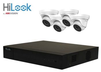 HiLook by Hikvision 4 Mega Pixel 4Ch Kit with 4 x 40m IR Dome Cameras