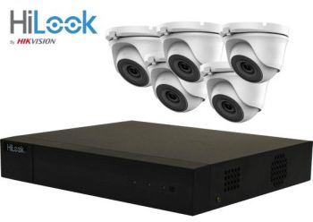 HiLook by Hikvision 4 Mega Pixel 8Ch Kit with 5 x 20m IR Mini Dome Cameras