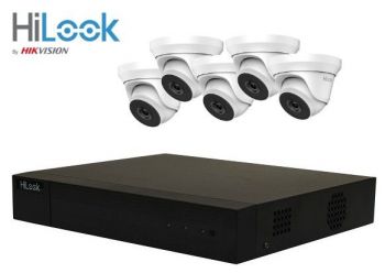 HiLook by Hikvision 4 Mega Pixel 8Ch Kit with 5 x 40m IR Dome Cameras