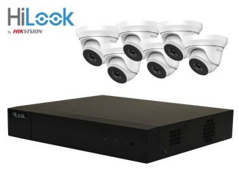 HiLook by Hikvision 4 Mega Pixel 8Ch Kit with 6 x 40m IR Dome Cameras