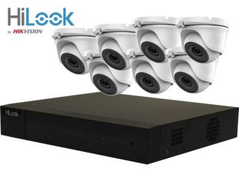 HiLook by Hikvision 4 Mega Pixel 8Ch Kit with 7 x 20m IR Mini Dome Cameras