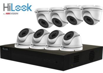 HiLook by Hikvision 4 Mega Pixel 8Ch Kit with 8 x 20m IR Mini Dome Cameras