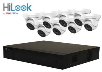 HiLook by Hikvision 4 Mega Pixel 8Ch Kit with 8 x 40m IR Dome Cameras