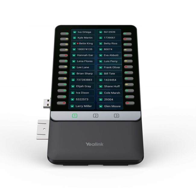 Yealink EXP55 colour expansion module for IP phones, front view