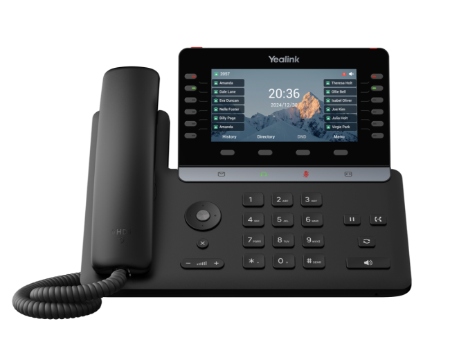 Yealink SIP-T85W Wi-Fi IP phone with 5.5 inch colour display - front view