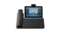 Yealink SIP-T88V Pro video IP phone, VoIP desk phone with camera and handset, front view