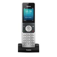 Yealink W56H DECT cordless handset with charging cradle, front view
