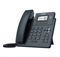 Yealink SIP-T31W Wi-Fi IP desk phone, angled front view with handset and stand