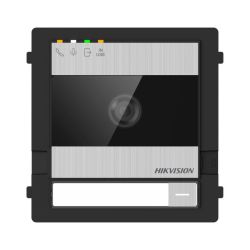 Hikvision DS-KD7003EY-IME2/Aluminum 2-wire HD modular door station (aluminium finish; standard unit pictured), front view