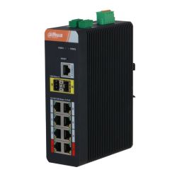 Dahua DH-IS4210-8GT-120 10-Port Managed Industrial Gigabit CCTV PoE Switch, 8 PoE Ports, 2 SFP