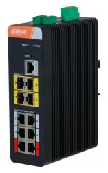 Dahua DH-IS4410-6GT-120 10-Port Managed Industrial Gigabit CCTV PoE Switch, 6 PoE Ports, 4 SFP