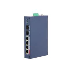 Dahua DH-CHS4206-4ET-90 6-port Layer 2 Ethernet PoE network switch, cloud managed, hardened, DIN rail
