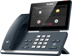 Yealink MP58-WH E2 Teams IP phone, angled view with Bluetooth wireless handset