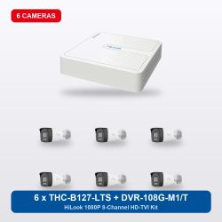 HiLook DVR-108G-M1/T 8Ch Kit with 6 x THC-B127-LTS Bullet Cameras