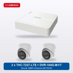 HiLook DVR-104G-M1/T 4Ch Kit with 2 x THC-T227-LTS Turret Cameras