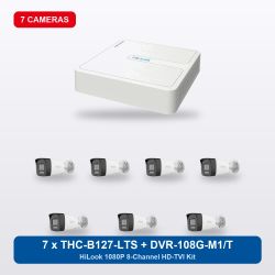 HiLook DVR-108G-M1/T 8Ch Kit with 7 x THC-B127-LTS Bullet Cameras