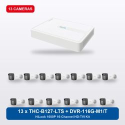 HiLook DVR-116G-M1/T 16Ch Kit with 13 x THC-B127-LTS Bullet Cameras