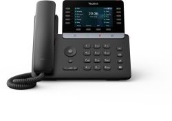 Yealink T74LTE 4G VoIP desk phone, front view with handset and 4.3-inch screen
